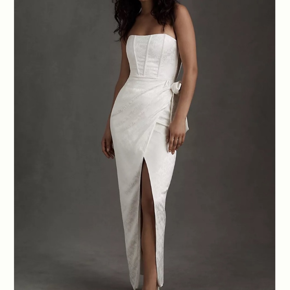 V. Chapman June Corset Front Slit Gown